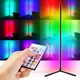 Кутова світлодіодна підлогова RGB LED лампа - торшер для спальні з пультом 1.2 м - зображення 3