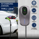 Зарядна станція Qoltec EV 2-in-1 Type2 22kW Wi-fi LCD RFID 3 phases Wallbox 5m (5901878524306) - зображення 8