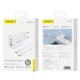 Зарядний пристрій Foneng GaN10 (1хUSB, 2хUSB-C) 65W White (GaN10-EU-CH-TC-W) + кабель USB Type-C - зображення 2