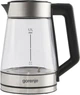 Електрочайник Gorenje 1.7л, 2,200 Вт, скло, нерж - изображение 1