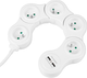 Listwa zasilająca Rebel Power 5 gniazd 2 USB 1.5 m (5901890048194) - obraz 4