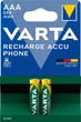 Акумулятор Varta NI-MH Phone AAA 550 мА•г, 2шт (647925) - зображення 1