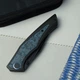 Ніж Складаний BESTECH TOGATTA BT2102H Titanium + Black & Blue Carbon Fiber M390 - изображение 4