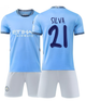 Форма футбольна дитяча Silva (Сільва) 21 Manchester City (Манчестер Сіті), сезон 24/25, 20 розмір, ріст 115-120 см, синє-блакитна - зображення 1