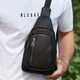 Сумка-слинг мужская черная через плече из натуральной кожи TIDING BAG 32545 - изображение 6