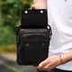 Сумка-барсетка мужская через плечо кожаная гладкая черная Tiding Bag TD-55467 - изображение 3