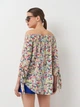 Блуза H&M 32 Білий 0635420_квіти_07 - зображення 3