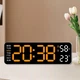 Часы Deepfox DS-5503 LED цифровые электронные настольные Будильник Дата Температура Влажность 22.8х7.5см оранжевый/белый - изображение 1
