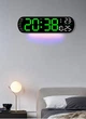 Часы Deepfox DS-5502 LED цифровые электронные настенные Будильник Дата Температура 35х10см зелёный - изображение 14