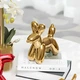 Статуетка Собачка з кульки RESTEQ - золота фігурка в стилі Jeff Koons Balloon Dog, інтер'єрний декор 10×10×4 см - зображення 4