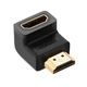 Адаптер UGREEN HD112 HDMI Male to Female Angled Adapter-Down Black (20109) - изображение 1