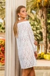 Кружевное пляжное платье с открытыми плечами Fresh Cotton 1327 F-С 46(L) Белый - изображение 2
