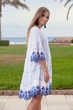 Пляжное платье&nbsp;с синей вышивкой Fresh Cotton 1605 F-1с 44(M) Голубой - изображение 2