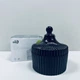 Цукорниця скляна з кришкою 10,5х12 см "Чорний купол" Olens O102-030 - зображення 1