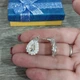 Сережки з цирконами "Алмазні крапельки" у сріблястій оправі упаковані у коробочку (16027) - зображення 4