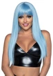 Довга блакитна перука Leg Avenue Long straight bang wig гладка 61 см Блакитна One size ( SX1041 ) - зображення 1