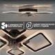 Управляемая светодиодная люстра-вентилятор ESLLSE FAN OVAL 70 Вт + 18 Вт 760x560x120 мм Черная - изображение 5
