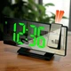 Часы электронные DS LED с проекцией на потолок с температурой и будильником зеркальные черные (8I63) - изображение 1