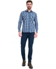 Рубашка мужская regular fit (свободная) Lee Cooper 10296115.186 M синяя (5942723141422) - изображение 4