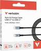 Кабель живлення та синхронізації Verbatim 100 Вт, USB-C–USB-C, 120 см Чорний (31846) - зображення 4