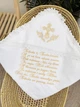 Крыжма для девочки + мешочек Family Tradition велюровая махра с кружевом и вышивкой 100х100 см белая Молитва крёстной матери - изображение 4