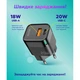 Быстрая зарядка для телефона айфона 20 W сетевое мощное зарядное устройство адаптер блок питания с быстрой зарядкой GAN технологией PD_20W / QC3.0_18W зарядник на смартфон 2 порта usb type-c WALKER WH-42 белый зарядники для телефонов - изображение 5