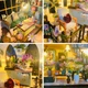 3D Румбокс "Цветочный дом" Миниатюрный Кукольный Домик DIY DollHouse Diorama от HongDa с освещением (DG16) - изображение 5