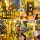 3D Румбокс "Цветочный дом" Миниатюрный Кукольный Домик DIY DollHouse Diorama от HongDa с освещением (DG16) - изображение 6