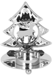 Świecznik świąteczny Springos metalowa choinka srebrny (CA1055) 10.5 x 8.8 x 7.1 cm (5907719440712) - obraz 1
