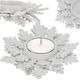 Świecznik świąteczny Springos na świeczkę tealight brokatowy srebrny (CA1204) 12 x 10.5 x 4 cm (5907719462097) - obraz 7