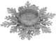 Świecznik świąteczny Springos na świeczkę tealight brokatowy srebrny (CA1056) 11.9 x 10.5 x 4 cm (5907719440729) - obraz 1