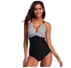 Сплошной женский купальник майо Plus size Ghazel чёрный XL (SW1181) - изображение 4