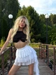 Спідниця із гіпюру з асиметричним воланом 46-48. Біла - зображення 3