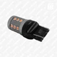 Лампа LED цоколь 7443 (T20 W21 5W) з лінзою 12–24 В SMD 3030*24 (червоний) - зображення 2
