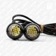 ДХО (дневные ходовые огни) "Орлиный глаз" LED врезные Ø23 мм линза SMD 4014*12 чёрный корпус 2 шт. (белый) - изображение 2