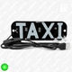 Табличка светодиодная (LED) TAXI такси подключение по USB 19 см * 6.5 см SMD 2835*45 чёрная основа (зелёный) - изображение 1