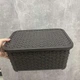 Кошик для зберігання з кришкою коричнева 31*21*15,7 см SP295 - зображення 3