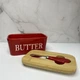 Маслянка керамічна з ножем "Butter" A-Plus 0480-3 RED - зображення 2