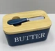 Масленка керамическая с ножом "Butter" A-Plus 0480 синяя - изображение 3