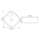 Раковина накладная MIXXUS PREMIUM WAVE-0201 MARBLE 430х430х150mm с отверстием под смеситель (MP6536) - изображение 6