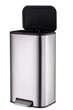 Відро для сміття з плавним закриттям прямокутне Mixxus Cubic-TC0112 SS Color 12л колір нержавійка (MI7089) - изображение 3