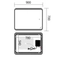 Дзеркало Mixxus Premium OLIVARY MR19-90x70-Reverse з Led Touch, Anti-fog, димером (3-6,5kK) (MP6630) - изображение 8