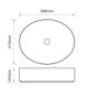 Раковина накладная MIXXUS PREMIUM ELLIPSE-0104 MARBLE 550х415х140mm (MP6554) - изображение 2