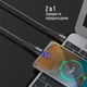 Дата кабель USB-C to USB-C 1.0m PD Fast Charging 65W 3А grey ColorWay (CW-CBPDCC040-GR) - изображение 6