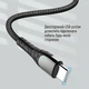 Дата кабель USB-C to USB-C 1.0m PD Fast Charging 65W 3А grey ColorWay (CW-CBPDCC040-GR) - изображение 7