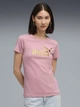 Футболка хлопковая женская Puma Essentials Graphics 63153665 M Poised Pink-metallic gold с принтом (4069157476713) - изображение 1