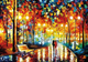 Zestaw do haftu diamentowego Springos mozaika Park nocą 40 x 30 cm DP0019 (5907719443690) - obraz 1
