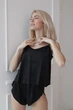 Пижама женская шорты и майка Vanessa L-XL черный - изображение 2
