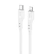 Кабель HOCO X97 Crystal color silicone charging data cable iP white (6931474799791) - изображение 1