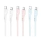 Кабель HOCO X97 Crystal color silicone charging data cable iP white (6931474799791) - изображение 4